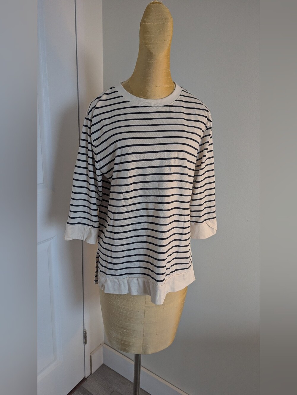 Giordano Striped Crewneck Tee - Medium